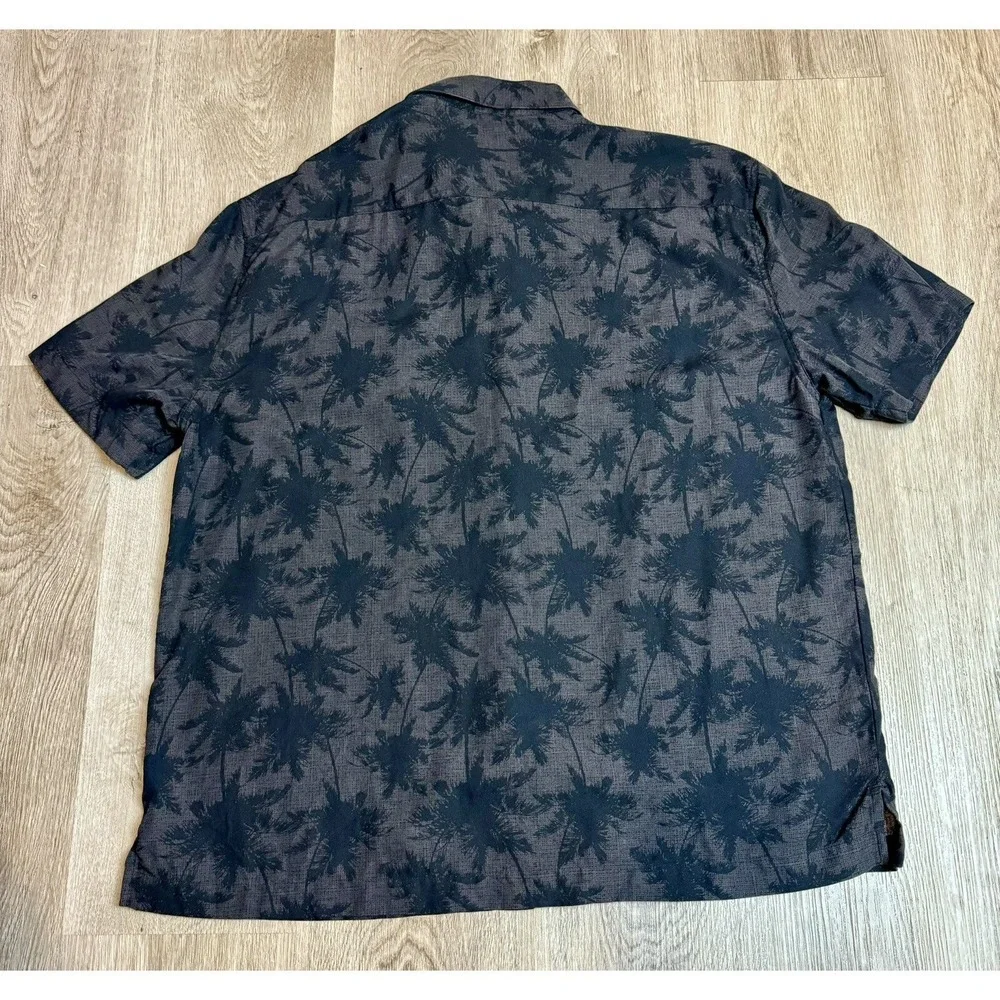 Nat Nast Luxury‎ Originals Shirt Mens Large Silk Blend Palm Trees Men's Hawaiin